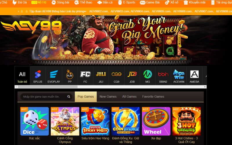 Đa dạng trò chơi slot, săn jackpot cực khủng