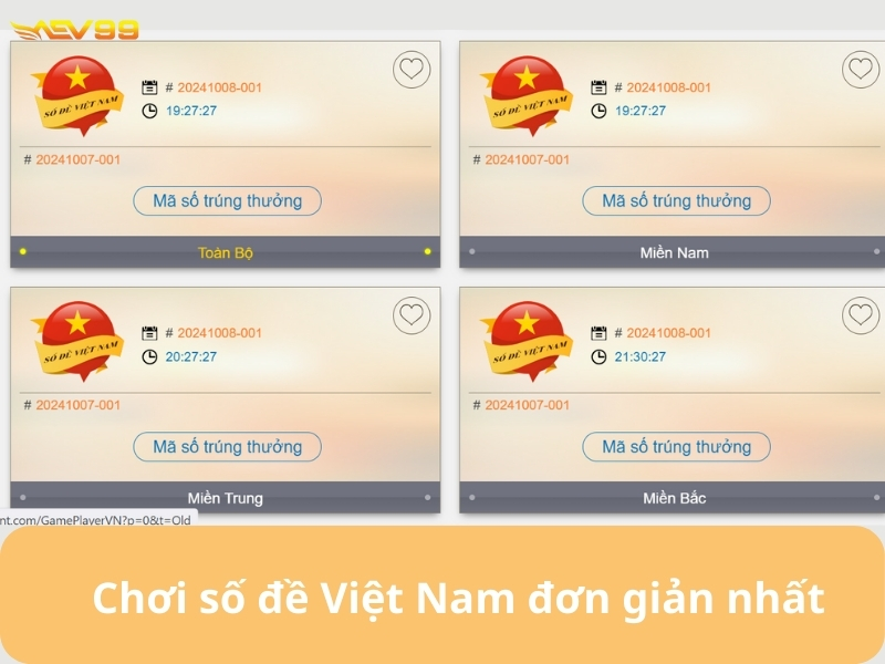 Hướng dẫn cách chơi xố đề Việt Nam tại xổ số AEV99